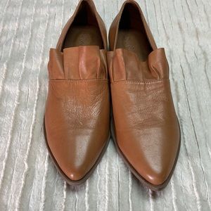 Bueno Burca Ruffle Leather Slip On Flats Anthropologie